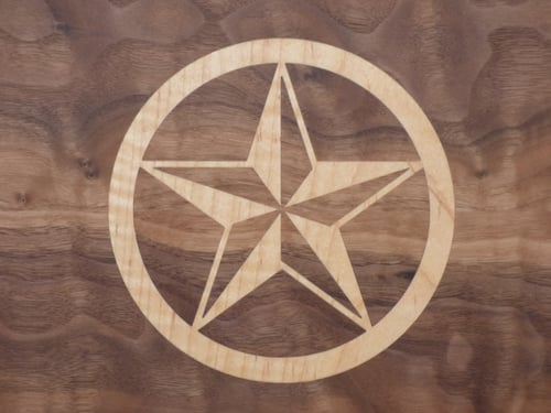 Image of Limited Edition Serving Board with Texas Star Inlay