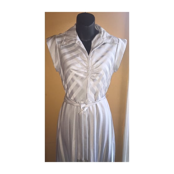 Image of 70's Wide Legged Style Tie Jumpsuit