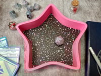 Image 3 of Bright Pink Star Shaped Dice Tray