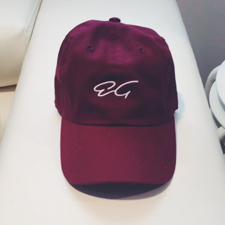 Image of Burgundy & White Dad Hat