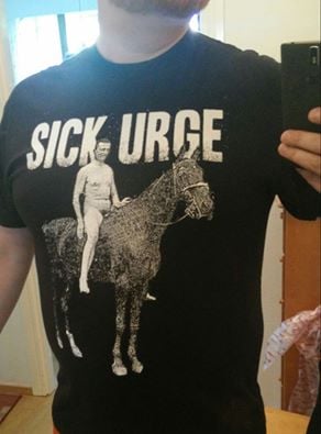 Image of SICK URGE - man on a horse t-shirt