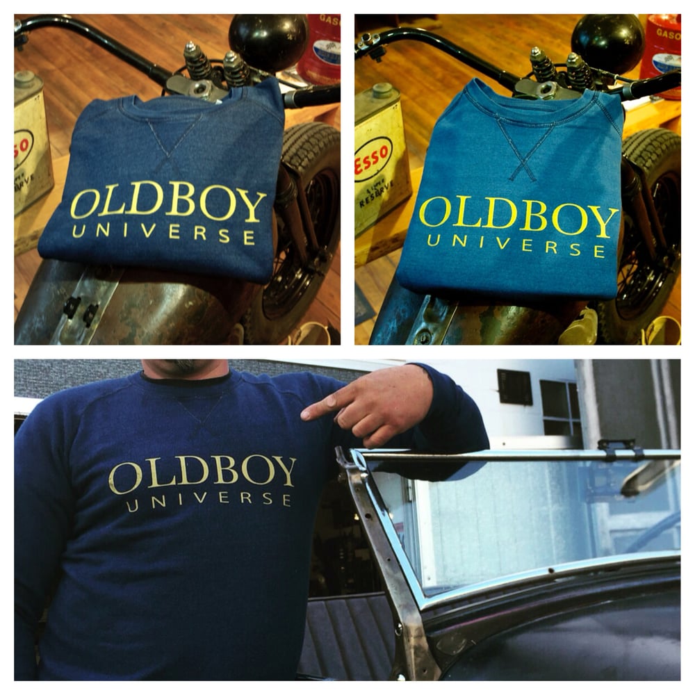 Image of Oldboy Universe Sweater of Stanley And Stella Navy Blue & Mid Blue Denim