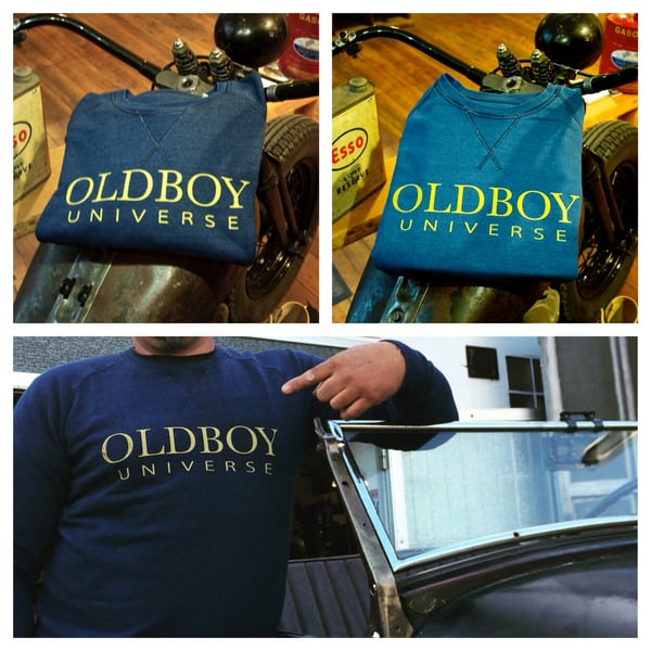 Image of Oldboy Universe Sweater of Stanley And Stella Navy Blue & Mid Blue Denim