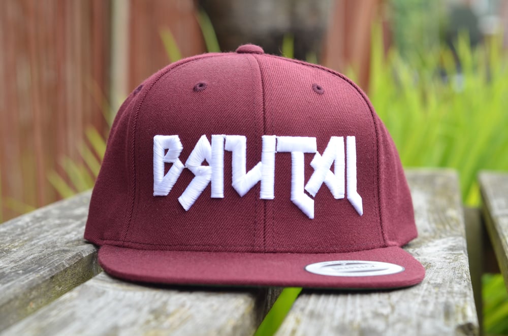 Image of Brutal Bobber co. Burgundy Snapback