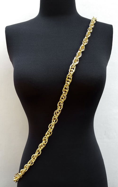 Image of GOLD Chain Luxury Strap - Prince of Wales Chain - 1/2" (14mm) Wide - Your Choice of Length & Hooks