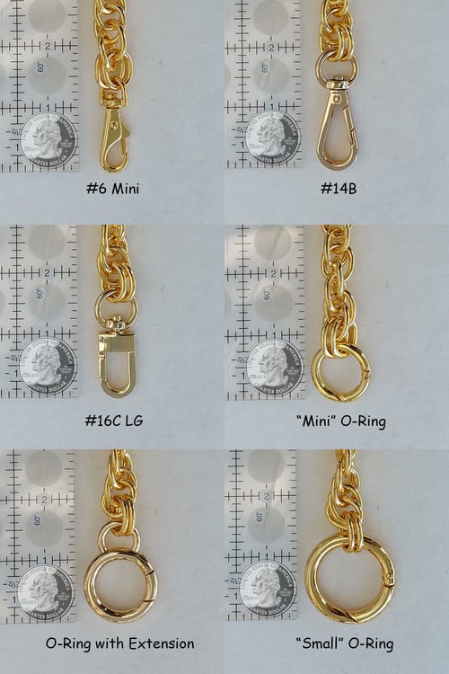 Image of GOLD Chain Luxury Strap - Prince of Wales Chain - 1/2" (14mm) Wide - Your Choice of Length & Hooks