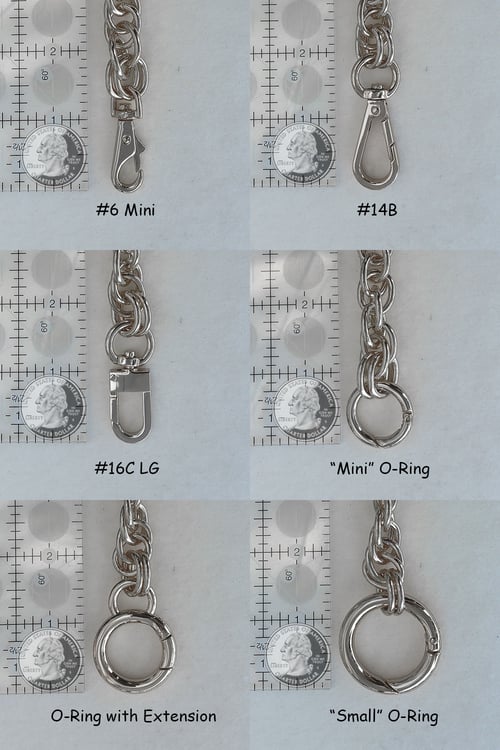 Image of NICKEL Chain Luxury Strap - Prince of Wales Chain - 1/2" (14mm) Wide - Your Choice of Length & Hooks
