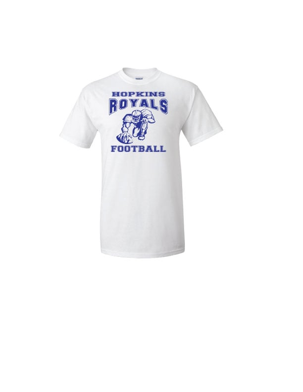 Image of Hopkins Royals Football 6.1 oz Cotton T-Shirt