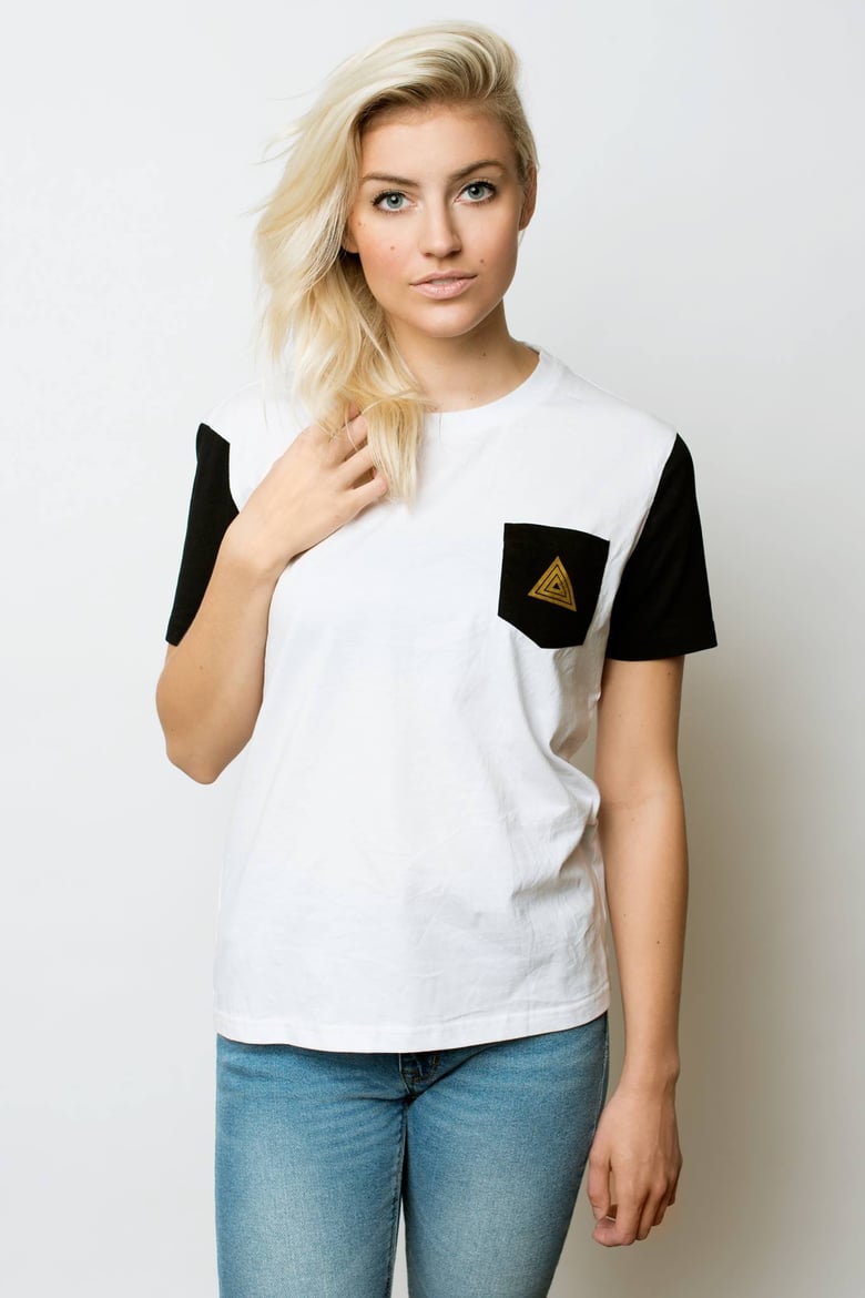 Image of Gold Triangle Pocket Tee (unisex)