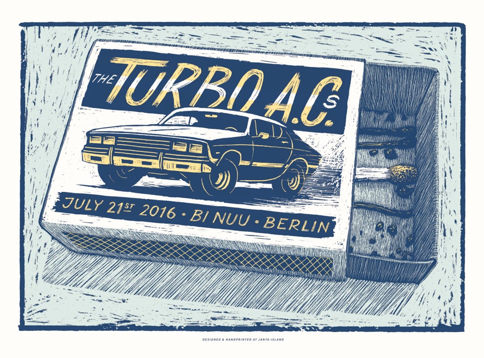 The Turbo AC s Gig Poster Janta Island the-turbo-ac-s-gig-poster-janta-island