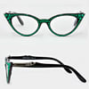 Sale! $39.00 + shipping! Crystal Cat Eye/Rectangle Reading Glasses 