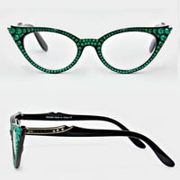 Image 1 of Sale! $39.00 + shipping! Crystal Cat Eye/Rectangle Reading Glasses 