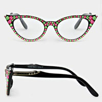 Image 3 of Sale! $39.00 + shipping! Crystal Cat Eye/Rectangle Reading Glasses 