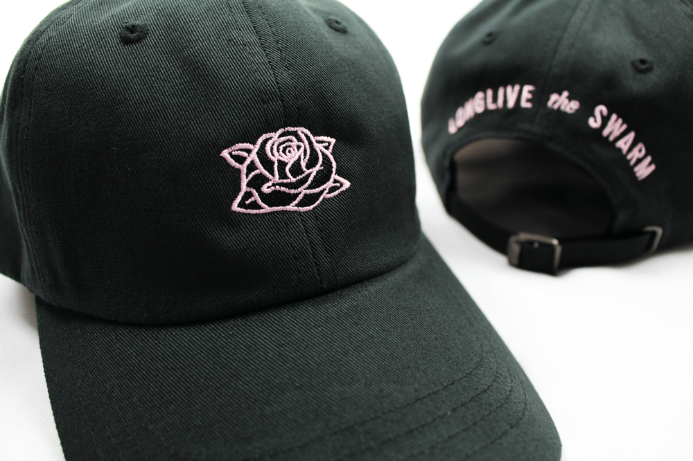 SWARM ROSE CAP (BLACK/PINK)