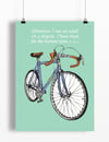 Green bike print - A4 or A3