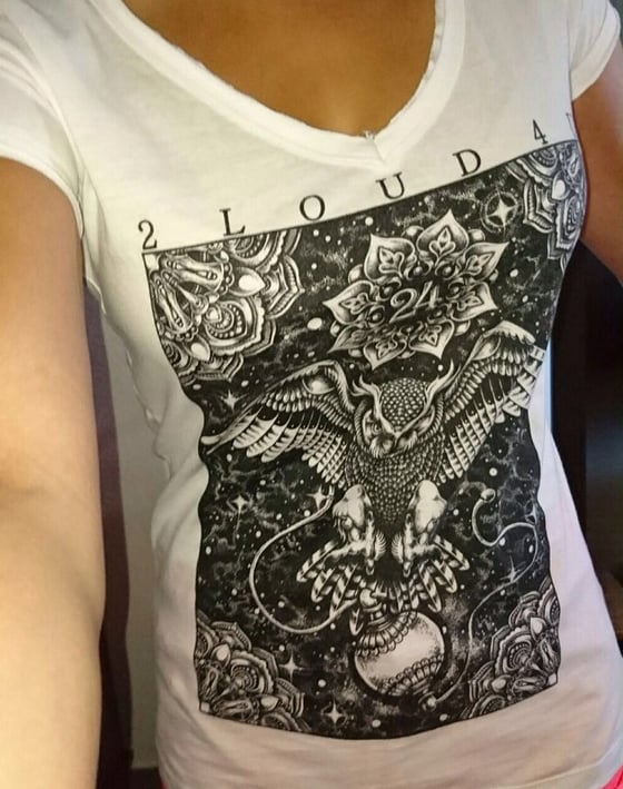 Image of T-Shirt Frauen Weiß/Schwarz