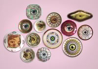 Image 4 of Lover`s Eye Art-Nouveau - #0676 UNIQUE PIECE - Vintage French porcelain plate from Limoges