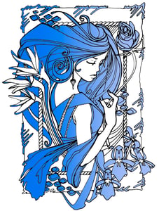 Image of INK NOUVEAU BLUE PRINT