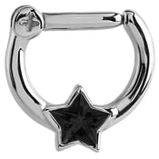 Image of Surgical Steel Jewelled Star Septum Clicker - 1.2mm
