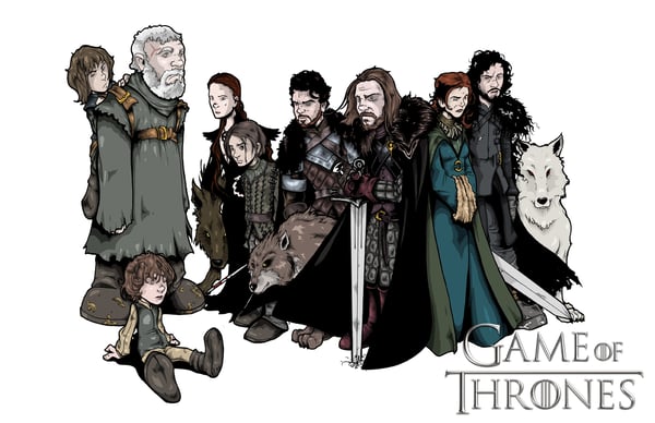 Image of Game of Thrones Stark (print)