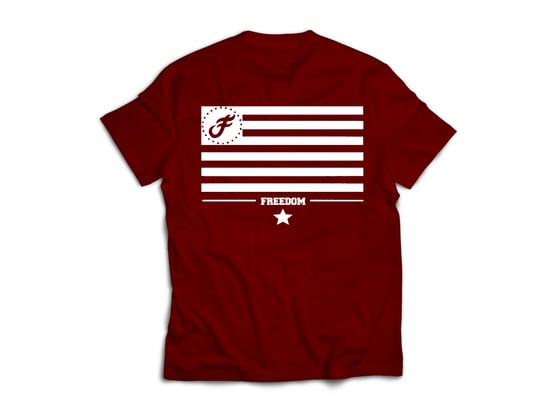 Image of Freedom Flag T-Shirt (Burgundy)