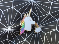 Image 2 of Unicorn Rainbow Enamel Pin