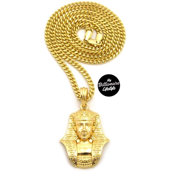 Image of Pharoah on Cuban Link chain