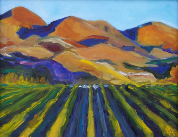 Image of Vineyard - Oil on Panel