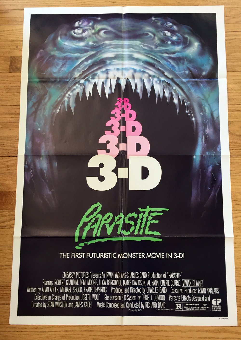 1983 PARASITE Original U.S. One Sheet Movie Poster