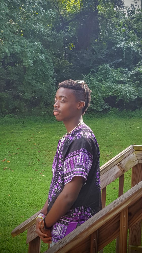 Image of Unisex Black & Purple Dashiki