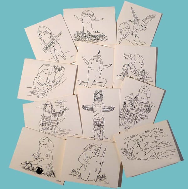 Image of Twenty Four Hour Woman Greeting Cards • series 1