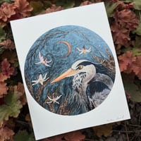 Image 1 of "A Heron's Love letter to the lilies" PRINT