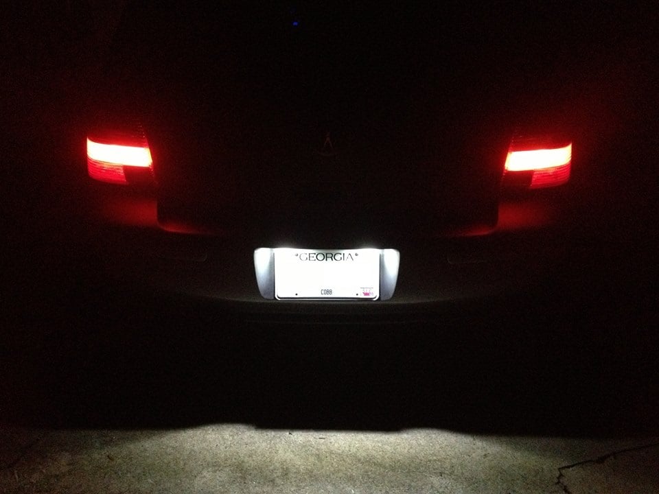 Image of LED License Plate Housings Crisp White / Plug and play Fits: Audi Models (models are listed inside)