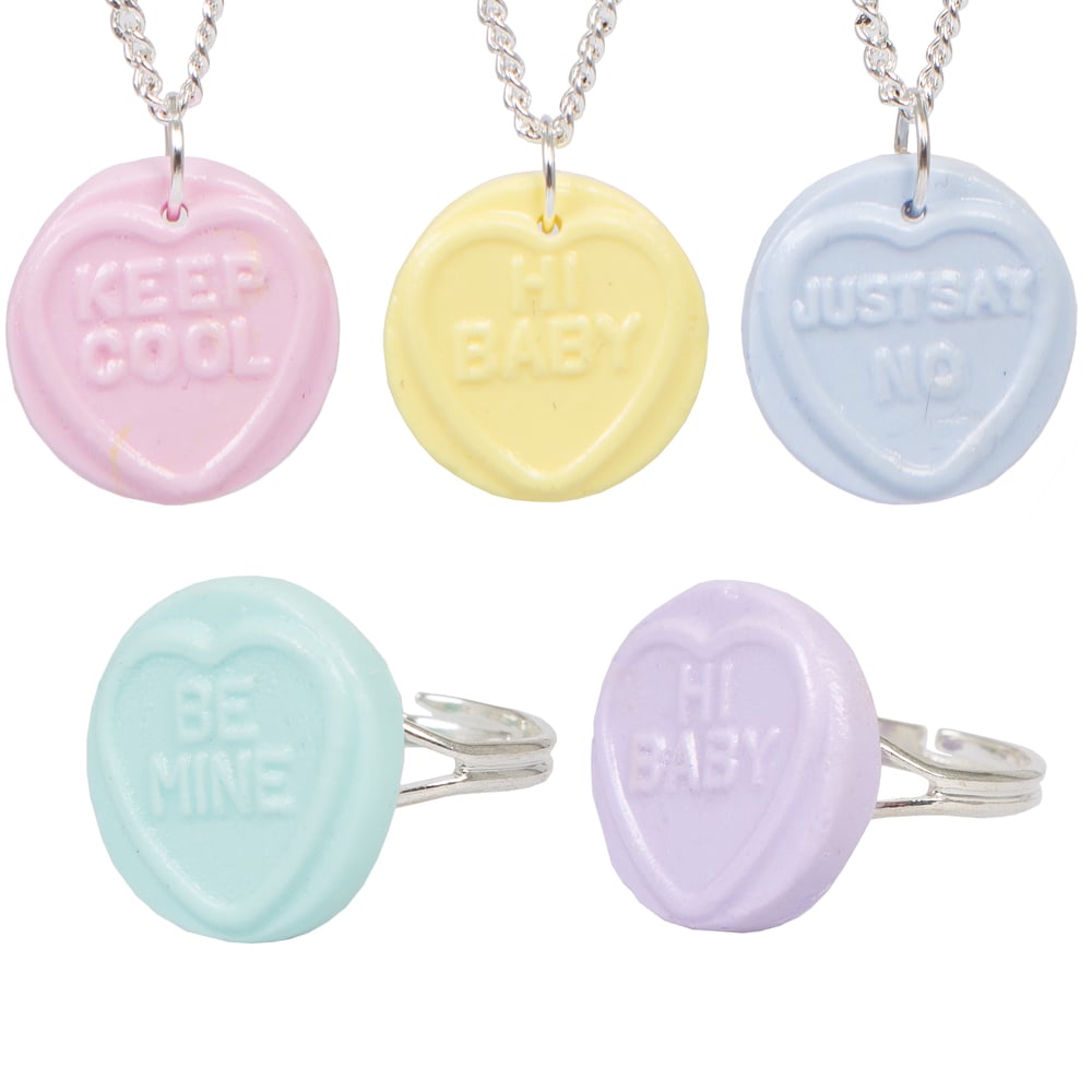 Image of Love Heart Sweet Necklace/Ring