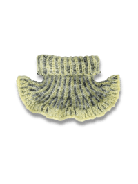 Image 2 of Sofie and Iris Butter Yellow and Grey Mohair Beaded Collar