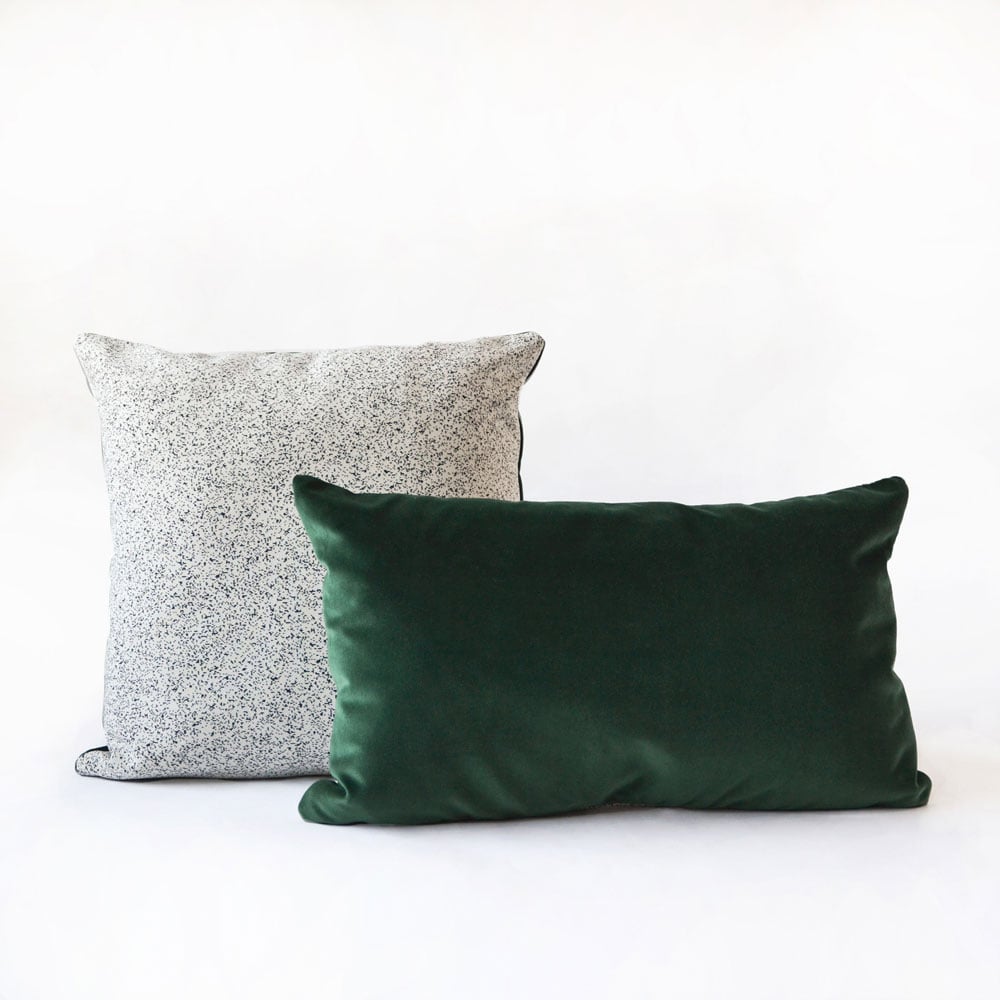 Image of Galaxy Velvet Green Cushion Cover - Lumbar