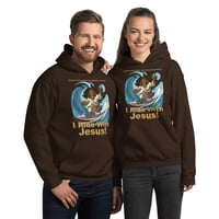 Image 8 of I Ride With Jesus Surfing Dark Unisex Hoodie