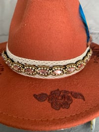 Image 1 of "Fuerza y Dignidad" Hand-Burned Panama Hat