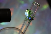 Image 9 of Borosilicate Glass Straws with Metallic Green Limited Edition Color