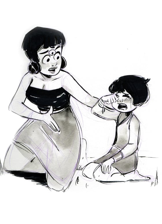 Image of Mom's Third Eye (Original Watercolour Painting)