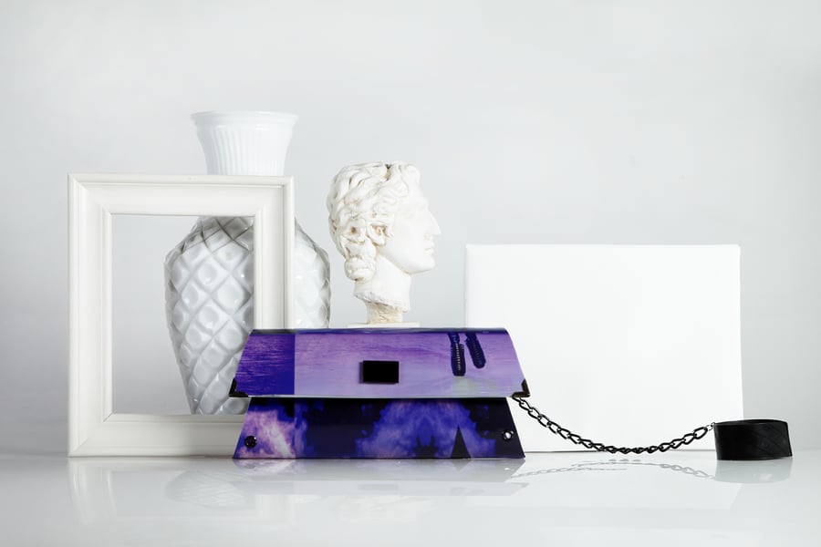 Image of 80's lover / asymmetrical clutch