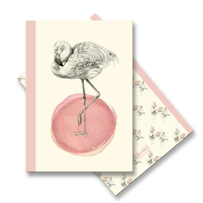 Image of Carnet A6 Flamant Rose