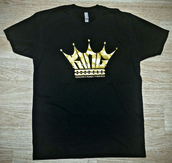 Image of BLACK AND GOLD TEE