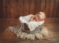 Image 4 of Round Curly Felted Blanket  - MORNING LATTE