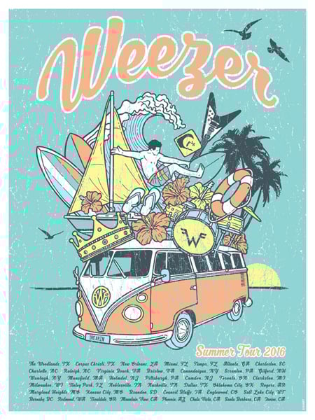 Image of Weezer Summer Tour 2016 Blue Version