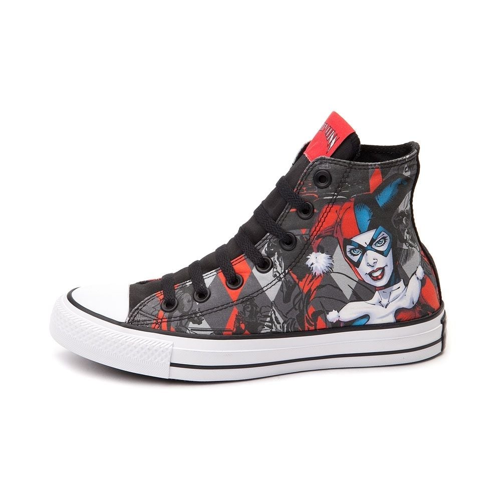 Image of NEW PRINT Converse HARLEY QUINN All Star Chuck Taylor Diamond Shoes Mens Womens