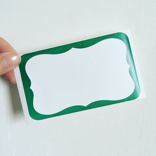Green Wave Blank Eggshell Sticker