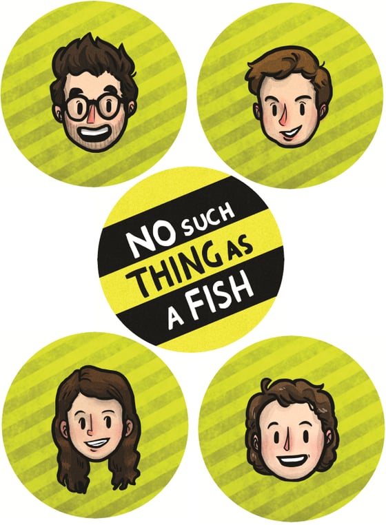 Image of no such thing as a fish button badges