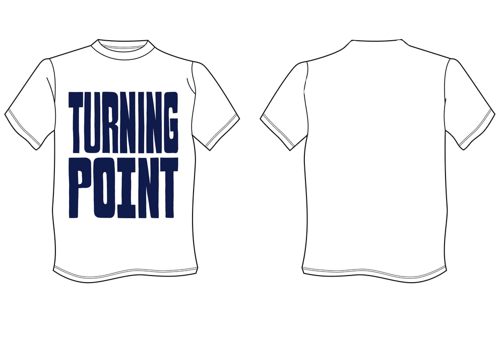 Image of TP-Block Letters Short Sleeve (Blue on White) TIHC 2016 Limited