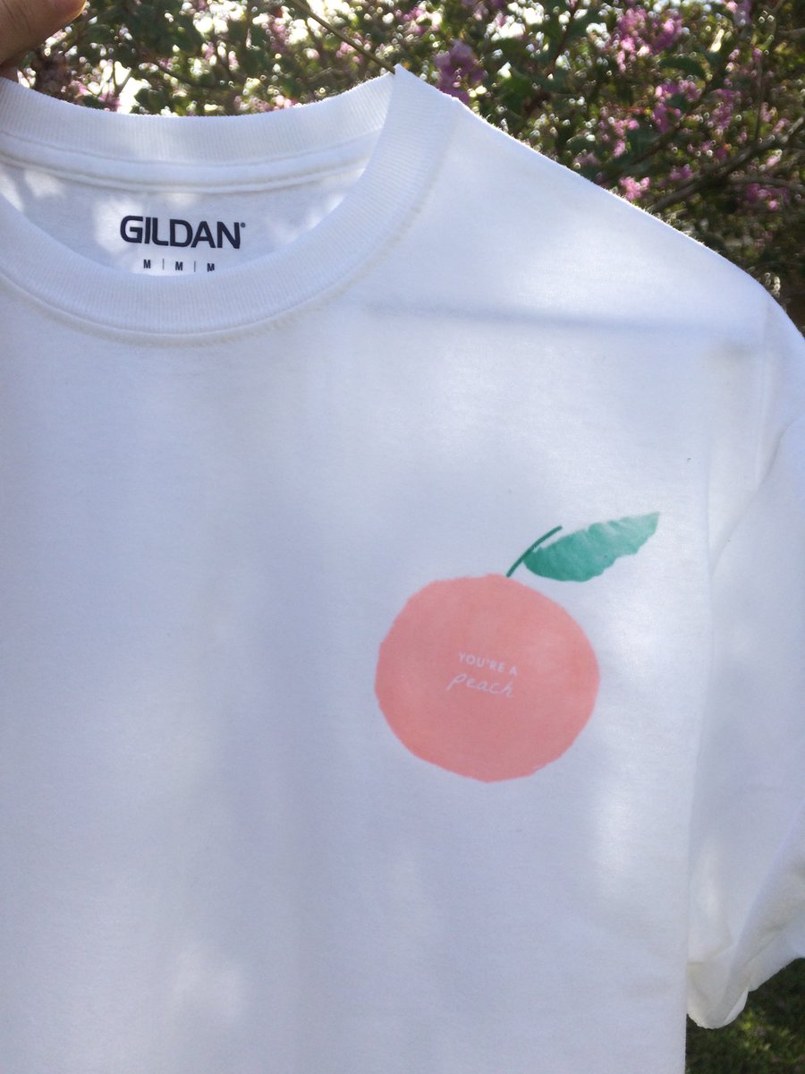 embroidered peach shirt